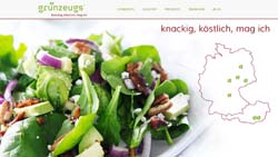 Screenshot Website www.gruenzeugs.com